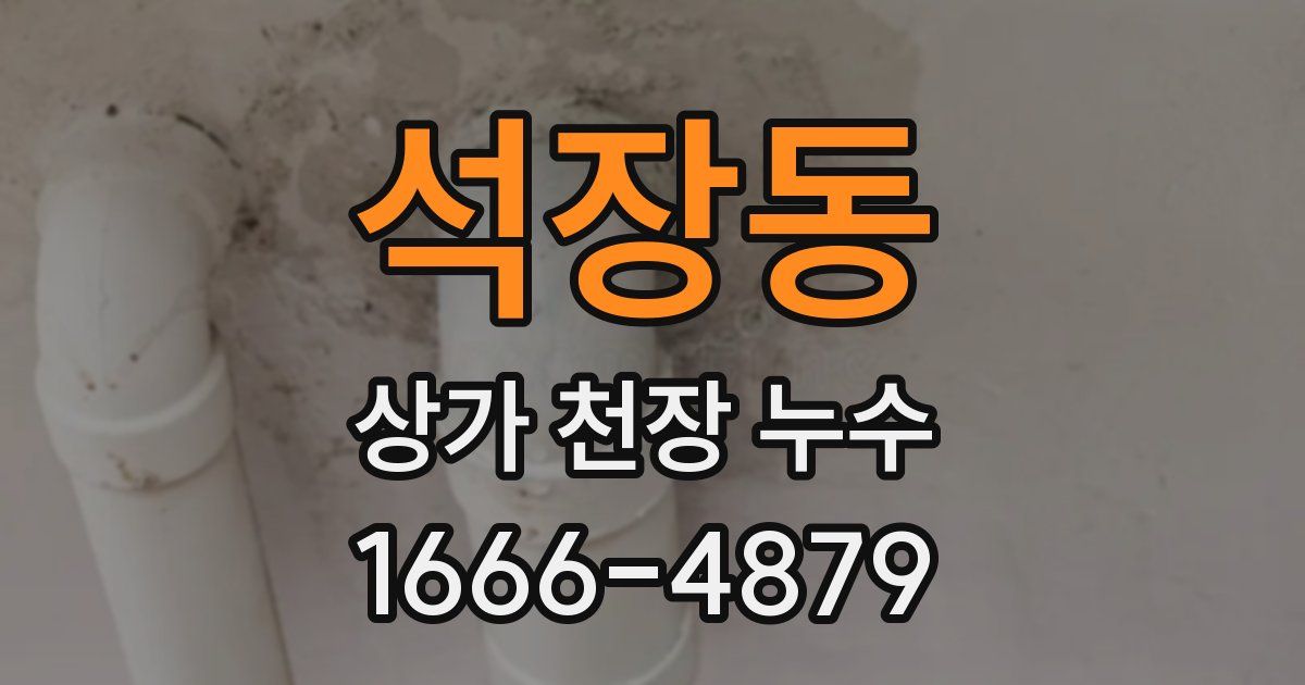 석장동 상가 천장 누수
