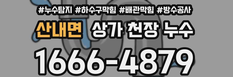산내면 상가 천장 누수