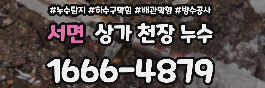 서면 상가 천장 누수
