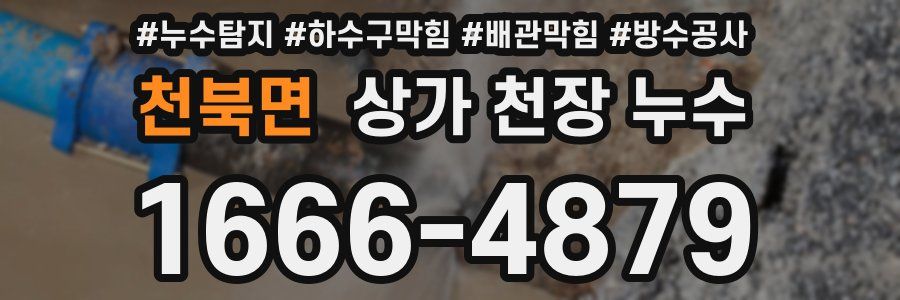 천북면 상가 천장 누수