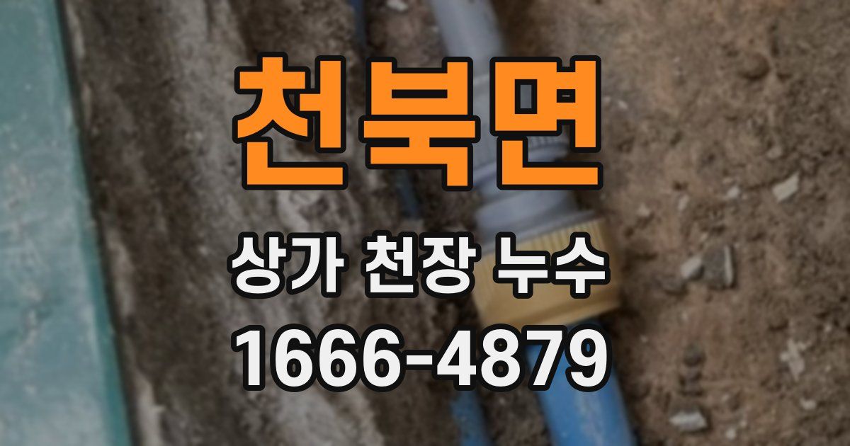 천북면 상가 천장 누수