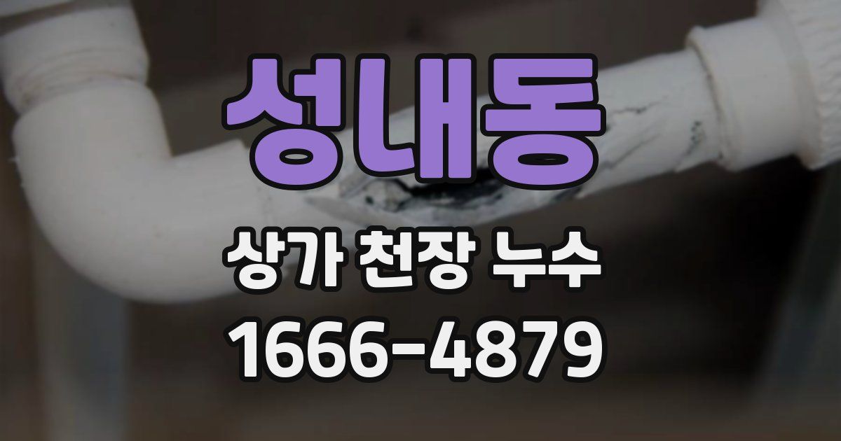 성내동 상가 천장 누수