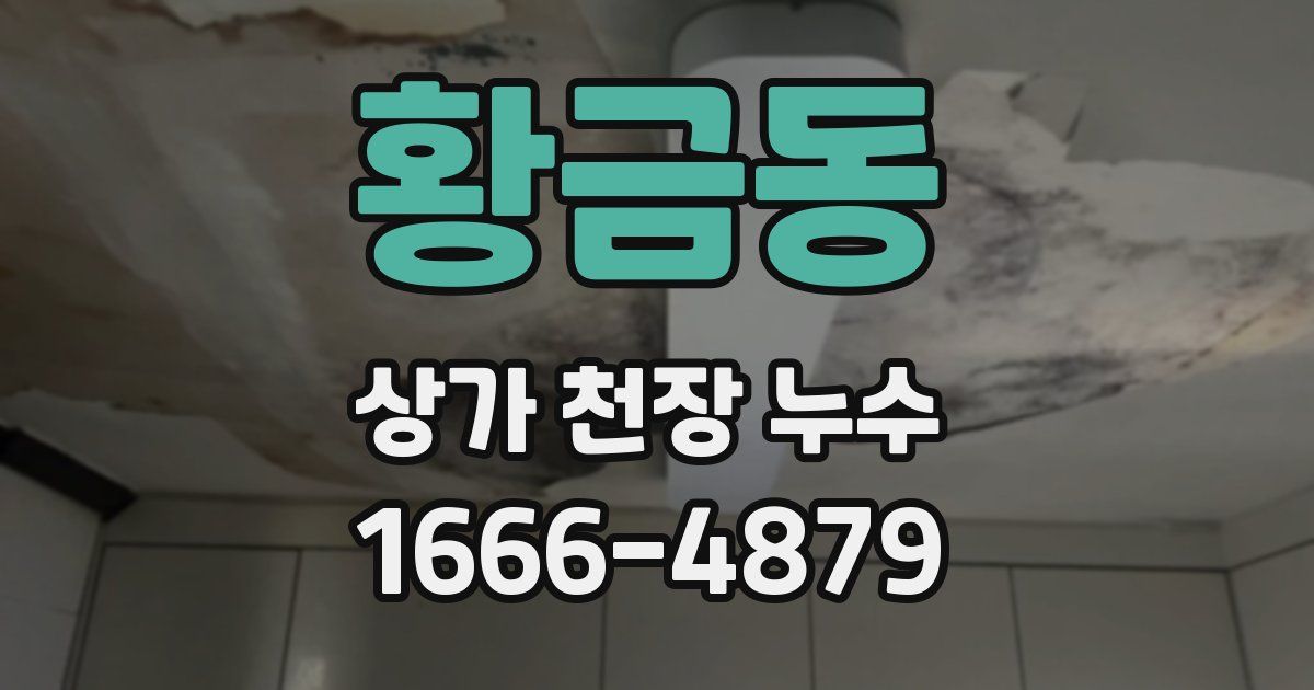 황금동 상가 천장 누수