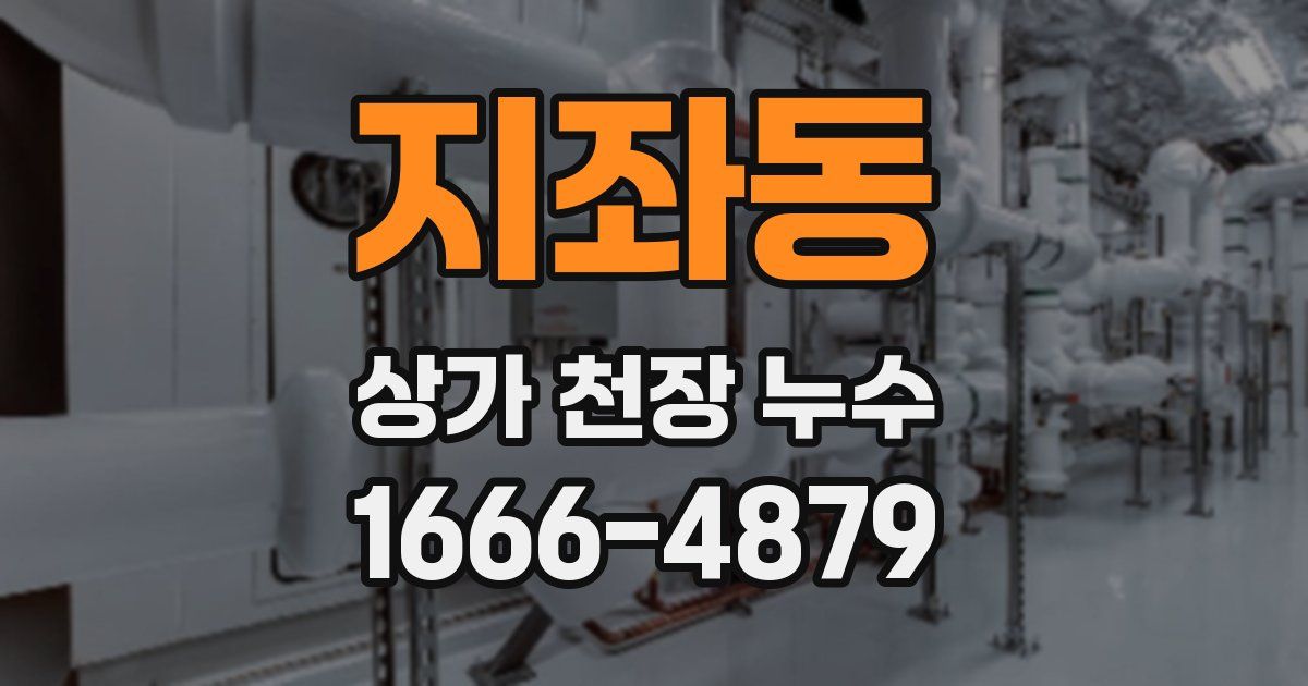 지좌동 상가 천장 누수