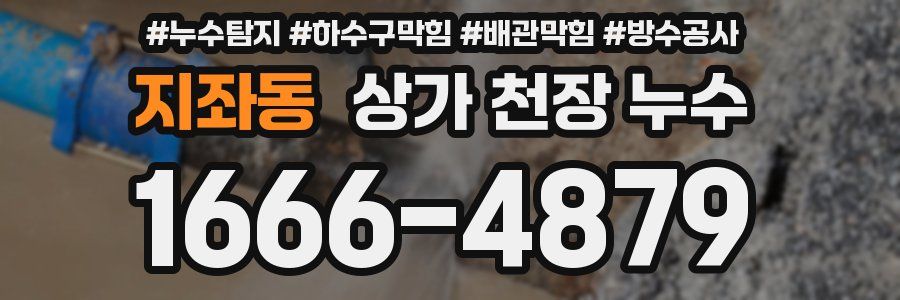 지좌동 상가 천장 누수