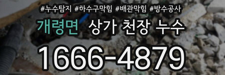 개령면 상가 천장 누수