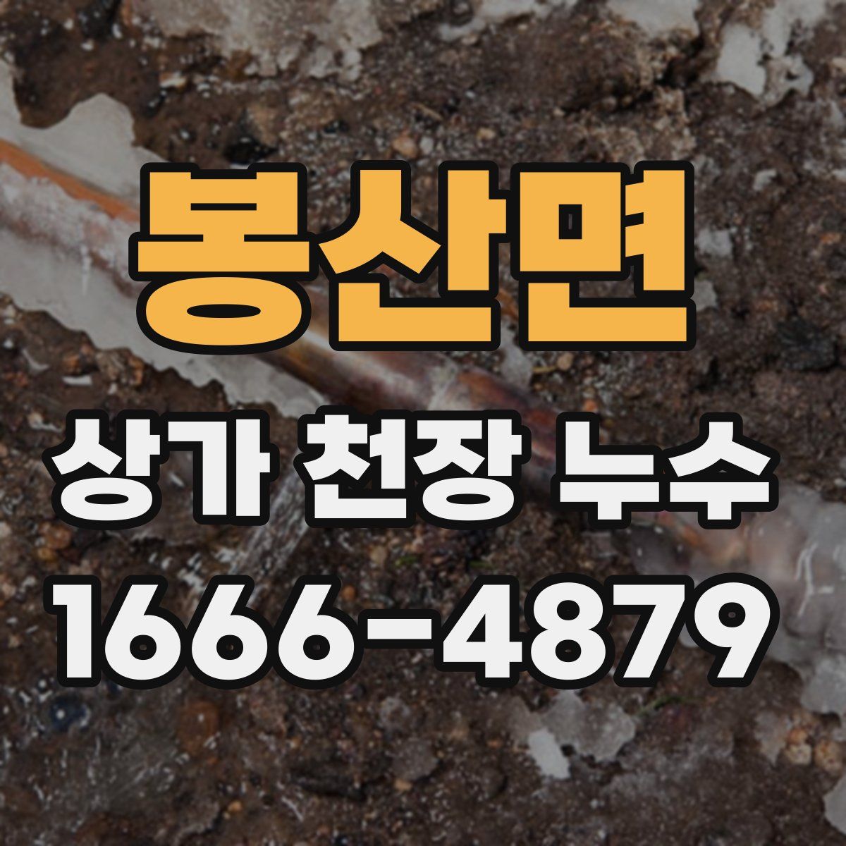 봉산면 상가 천장 누수