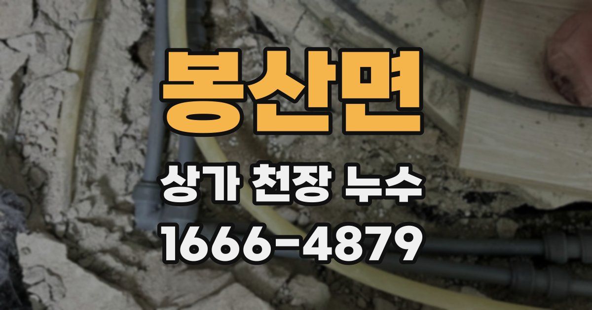 봉산면 상가 천장 누수