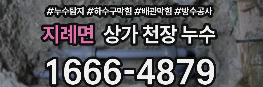 지례면 상가 천장 누수