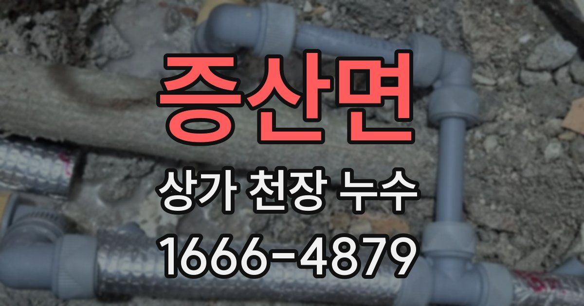 증산면 상가 천장 누수