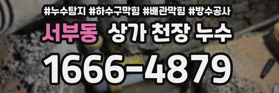 서부동 상가 천장 누수