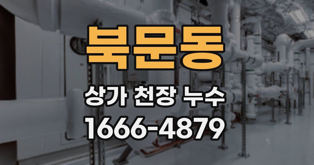 북문동 상가 천장 누수