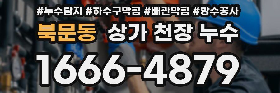 북문동 상가 천장 누수