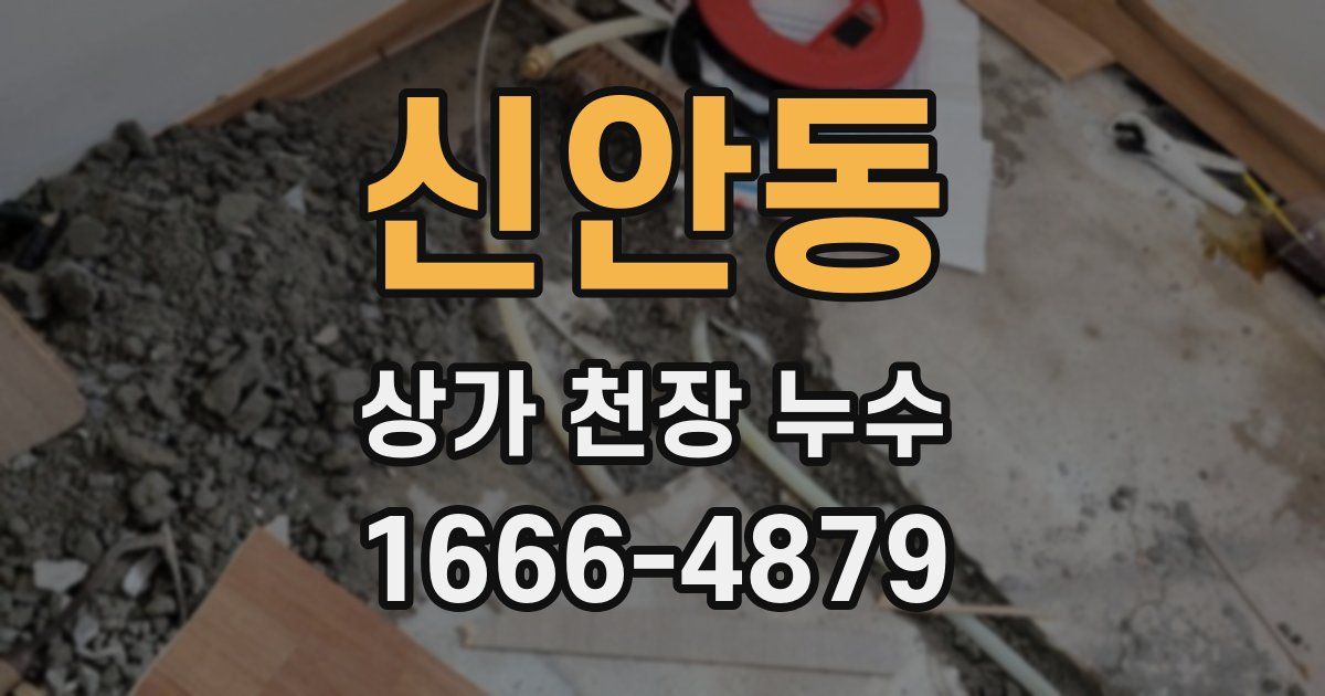 신안동 상가 천장 누수