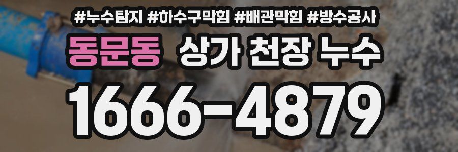 동문동 상가 천장 누수