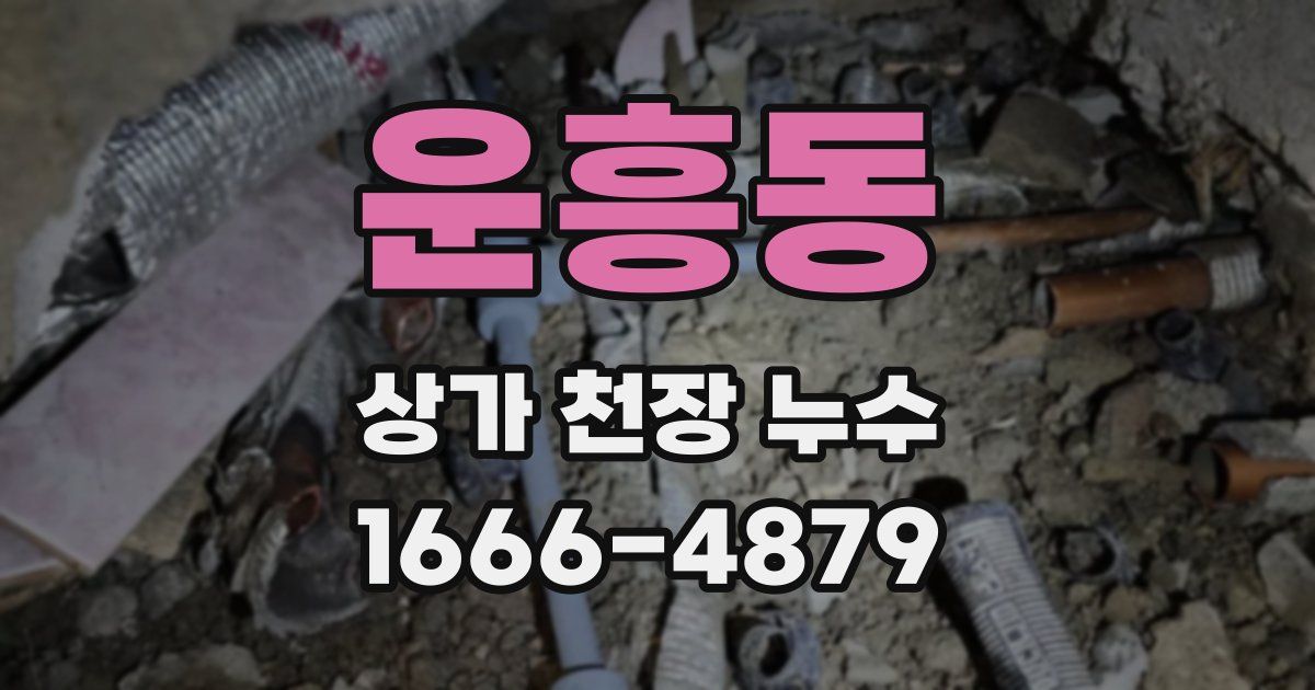 운흥동 상가 천장 누수