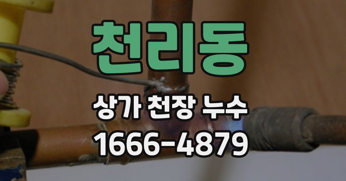 천리동 상가 천장 누수
