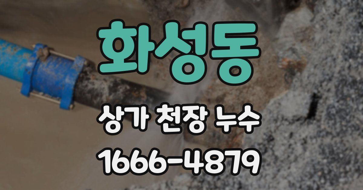 화성동 상가 천장 누수