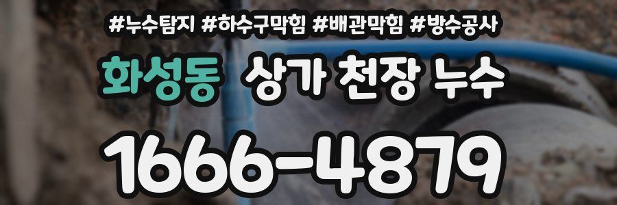 화성동 상가 천장 누수
