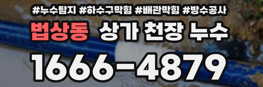 법상동 상가 천장 누수
