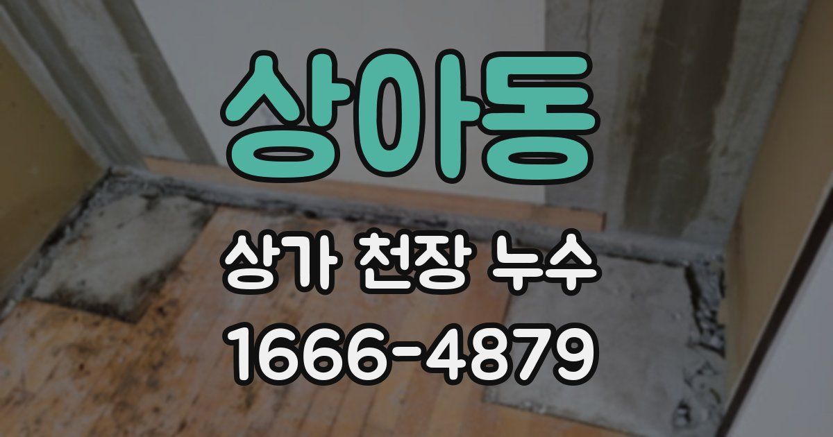 상아동 상가 천장 누수