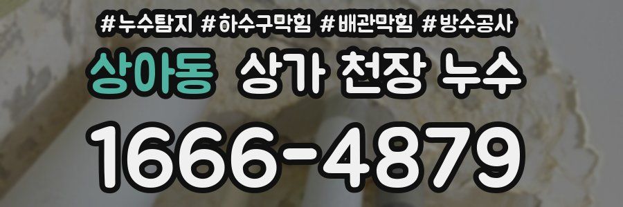상아동 상가 천장 누수