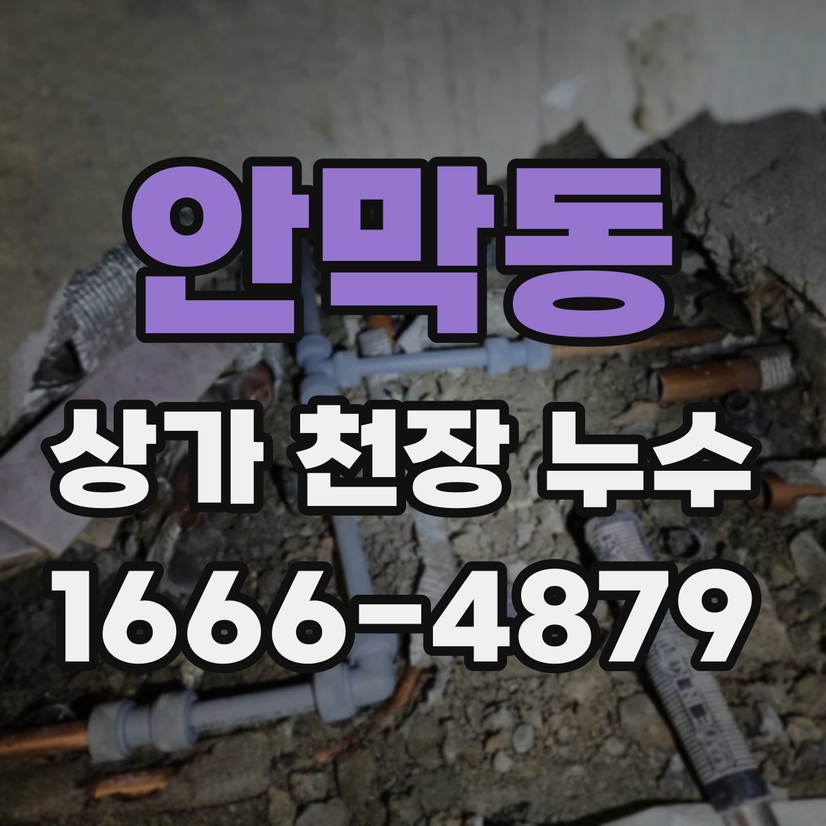안막동 상가 천장 누수