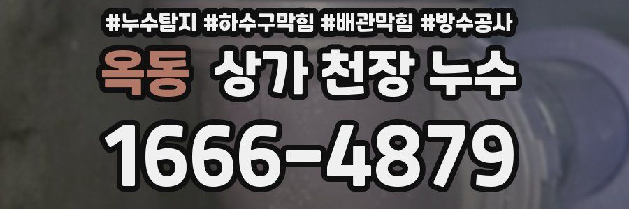 옥동 상가 천장 누수