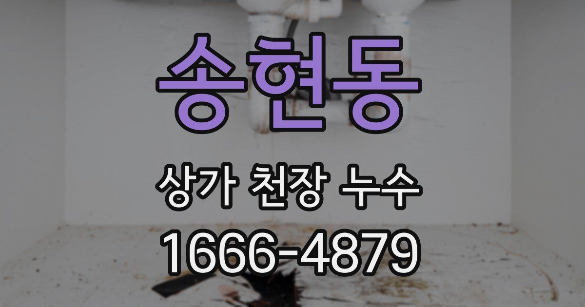 송현동 상가 천장 누수