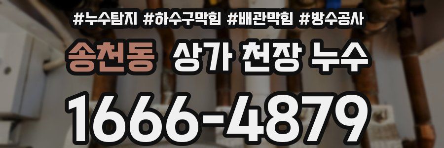 송천동 상가 천장 누수