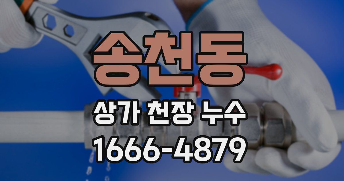 송천동 상가 천장 누수
