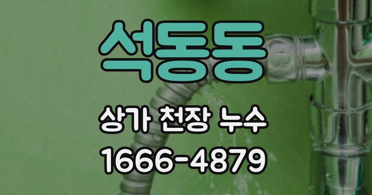 석동동 상가 천장 누수
