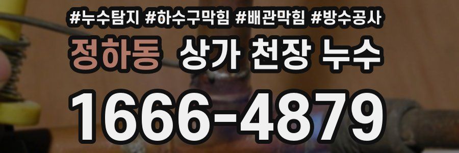 정하동 상가 천장 누수