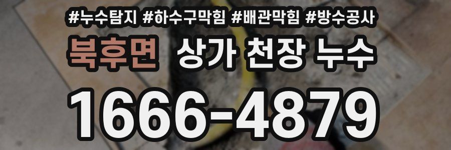 북후면 상가 천장 누수
