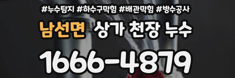 남선면 상가 천장 누수