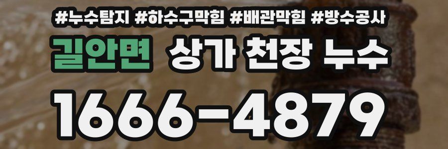 길안면 상가 천장 누수