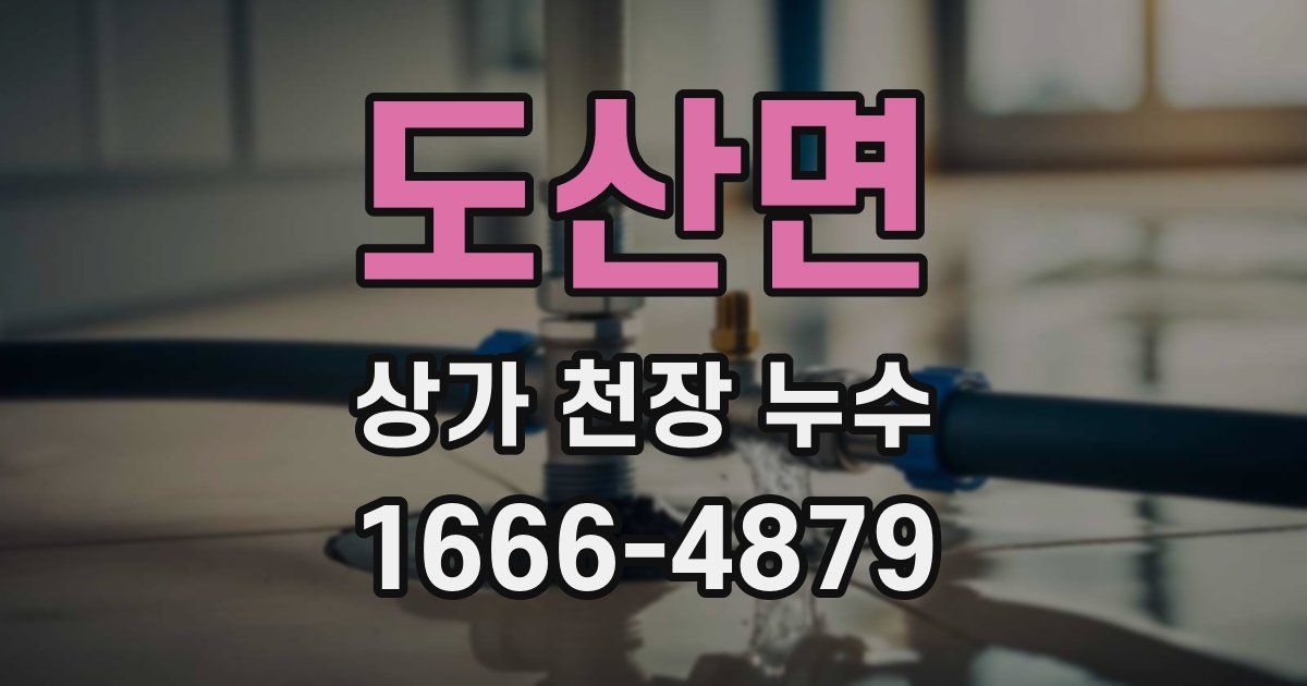 도산면 상가 천장 누수