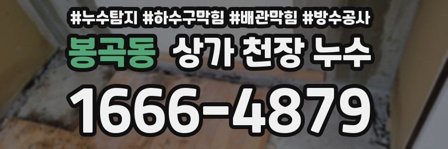 봉곡동 상가 천장 누수