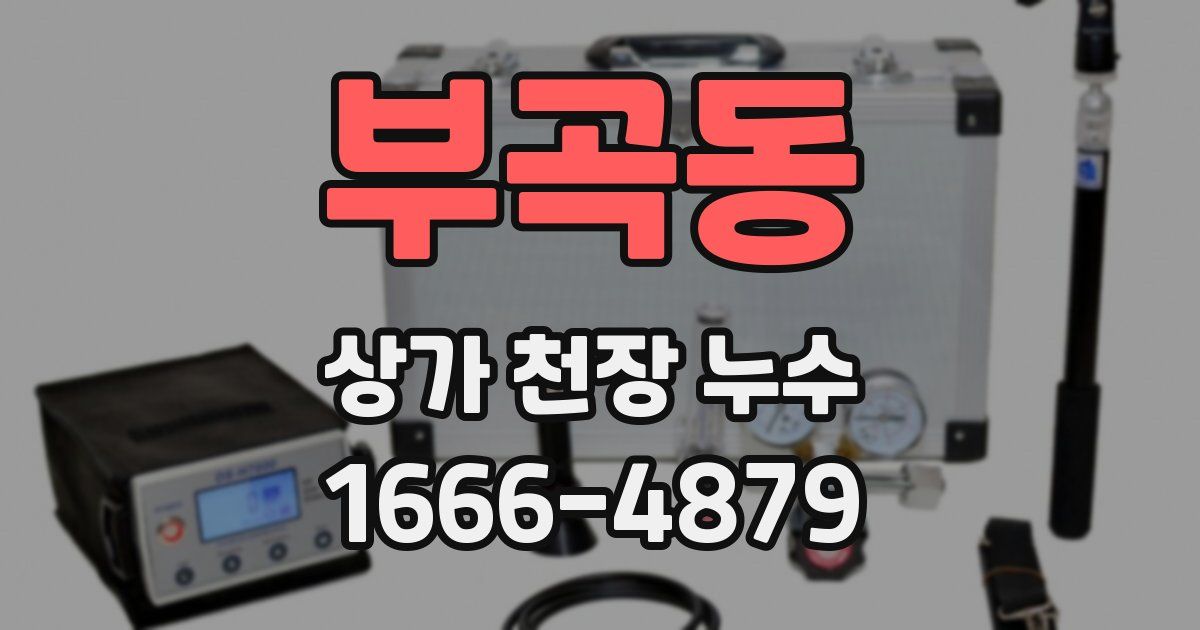 부곡동 상가 천장 누수