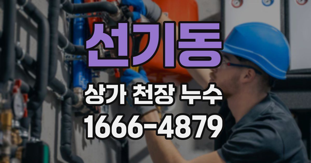 선기동 상가 천장 누수