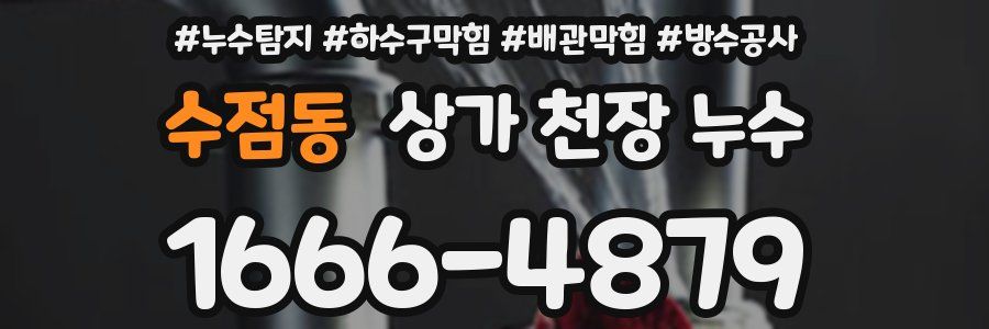 수점동 상가 천장 누수