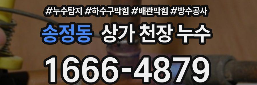 송정동 상가 천장 누수