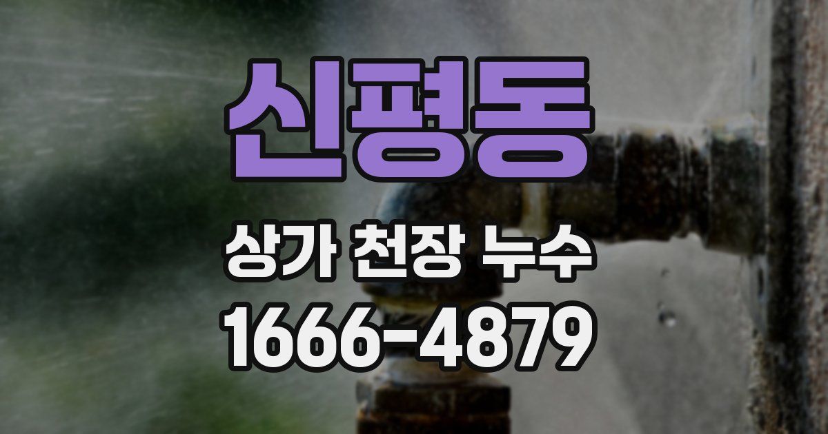 신평동 상가 천장 누수