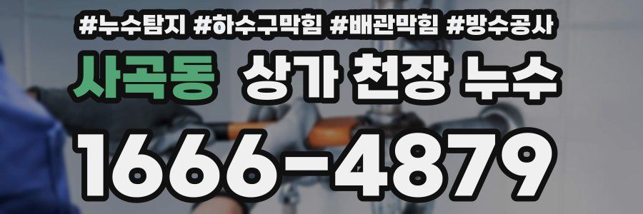 사곡동 상가 천장 누수