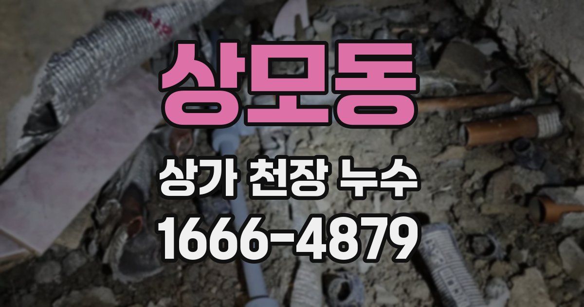 상모동 상가 천장 누수