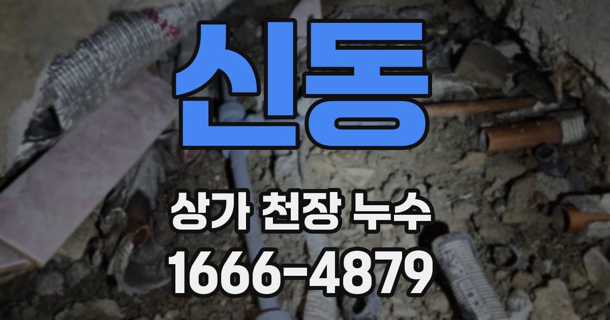 신동 상가 천장 누수