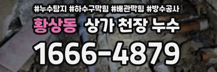 황상동 상가 천장 누수