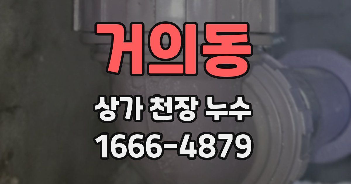 거의동 상가 천장 누수