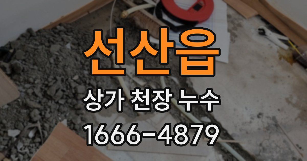 선산읍 상가 천장 누수