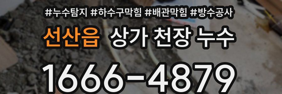 선산읍 상가 천장 누수